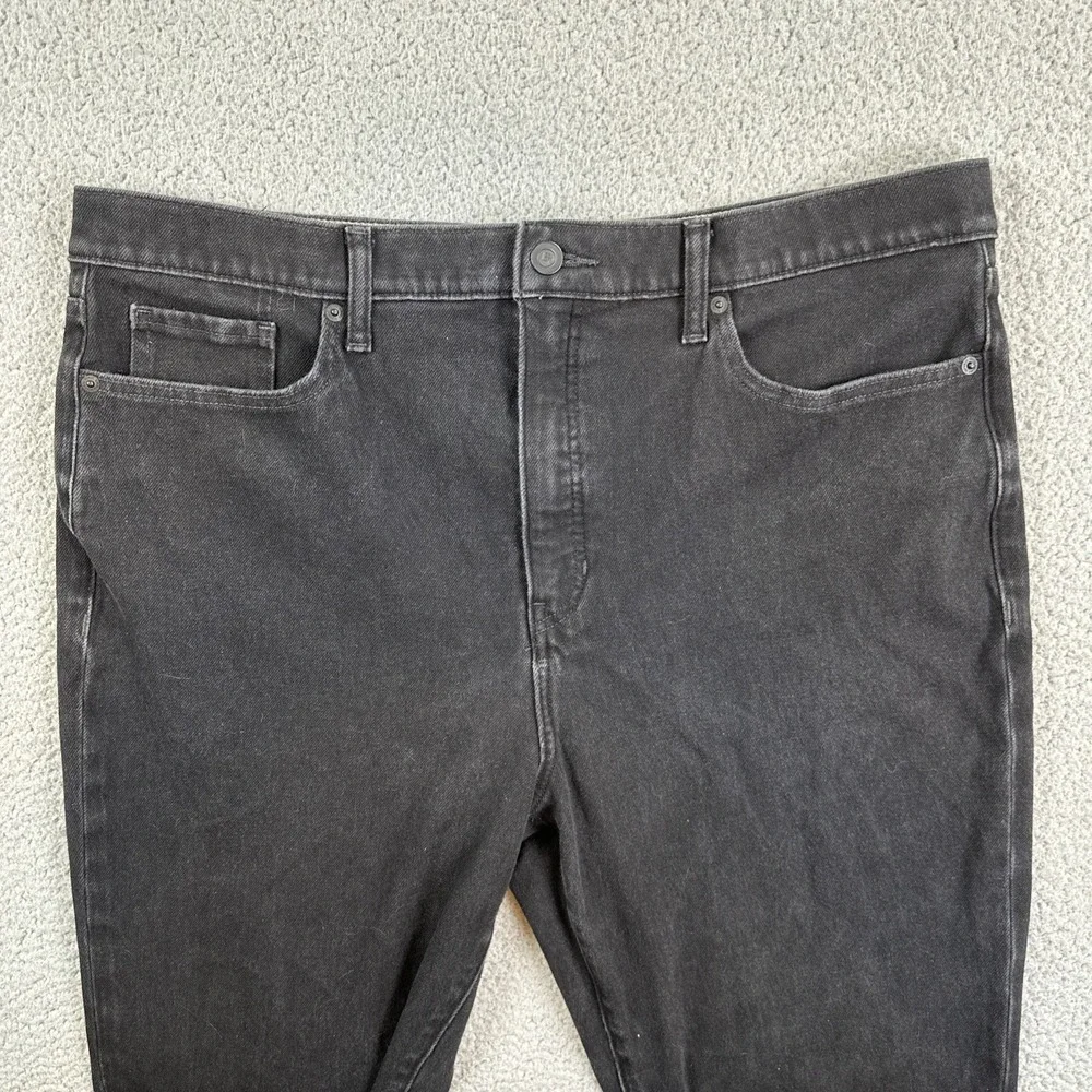 Banana Republic High Rise Slim Fit Jeans Women 34 Black Stretch Premium Denim